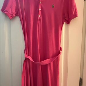 Ralph Lauren Fuchsia Belted Polo Dress